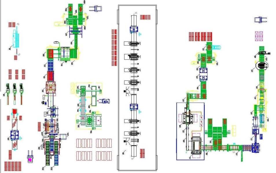 Maschinenfoto plant for 2 layers parquet production