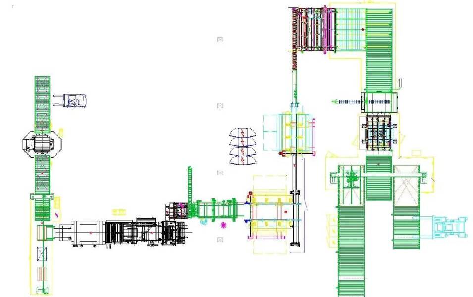 Maschinenfoto laminated parquet line